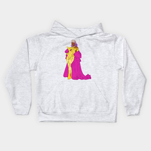 Rajah Ohara Kids Hoodie by doctorbihcraft